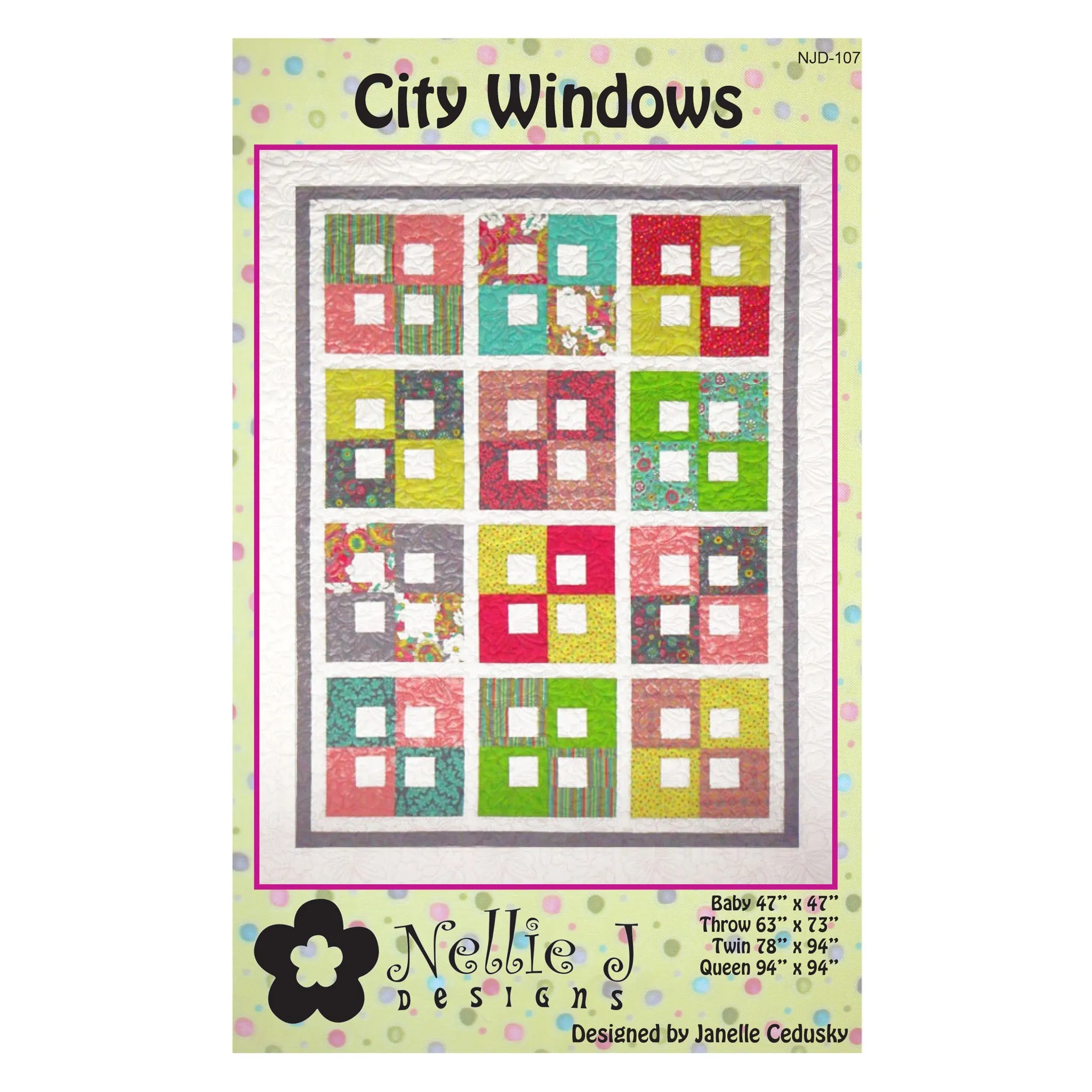 City Windows Quilt Pattern NJD-107w  - Wholesale Product