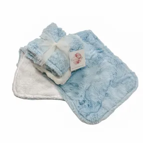 Classic Baby Blue Burp Cloth Set