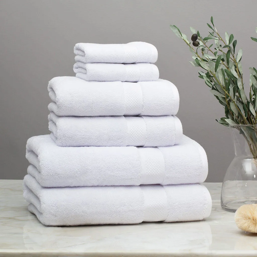 Classic White Towel Essentials Bundle (2 Wash   2 Hand   2 Bath Towels)