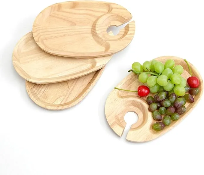 Cocktail Appetizer Plates with Glass Holder