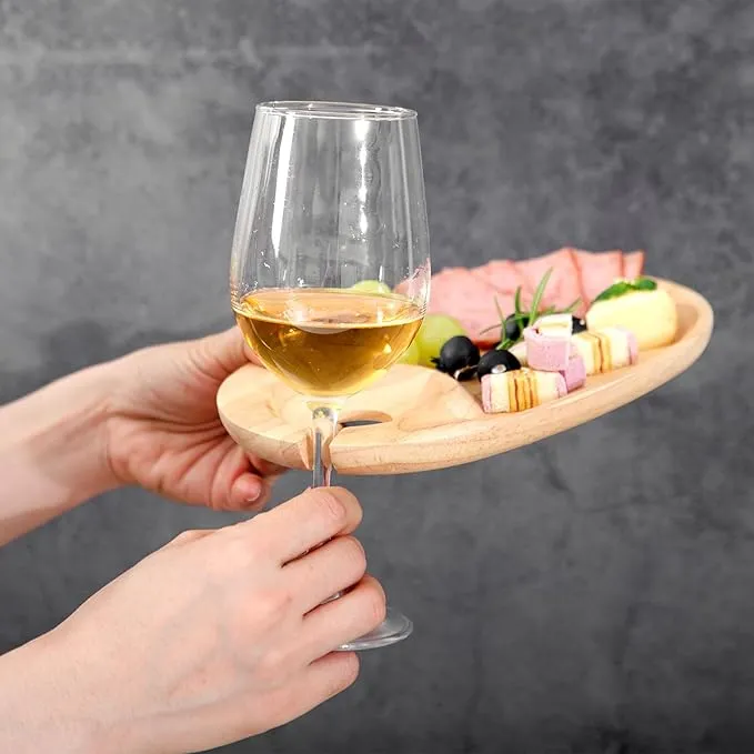 Cocktail Appetizer Plates with Glass Holder