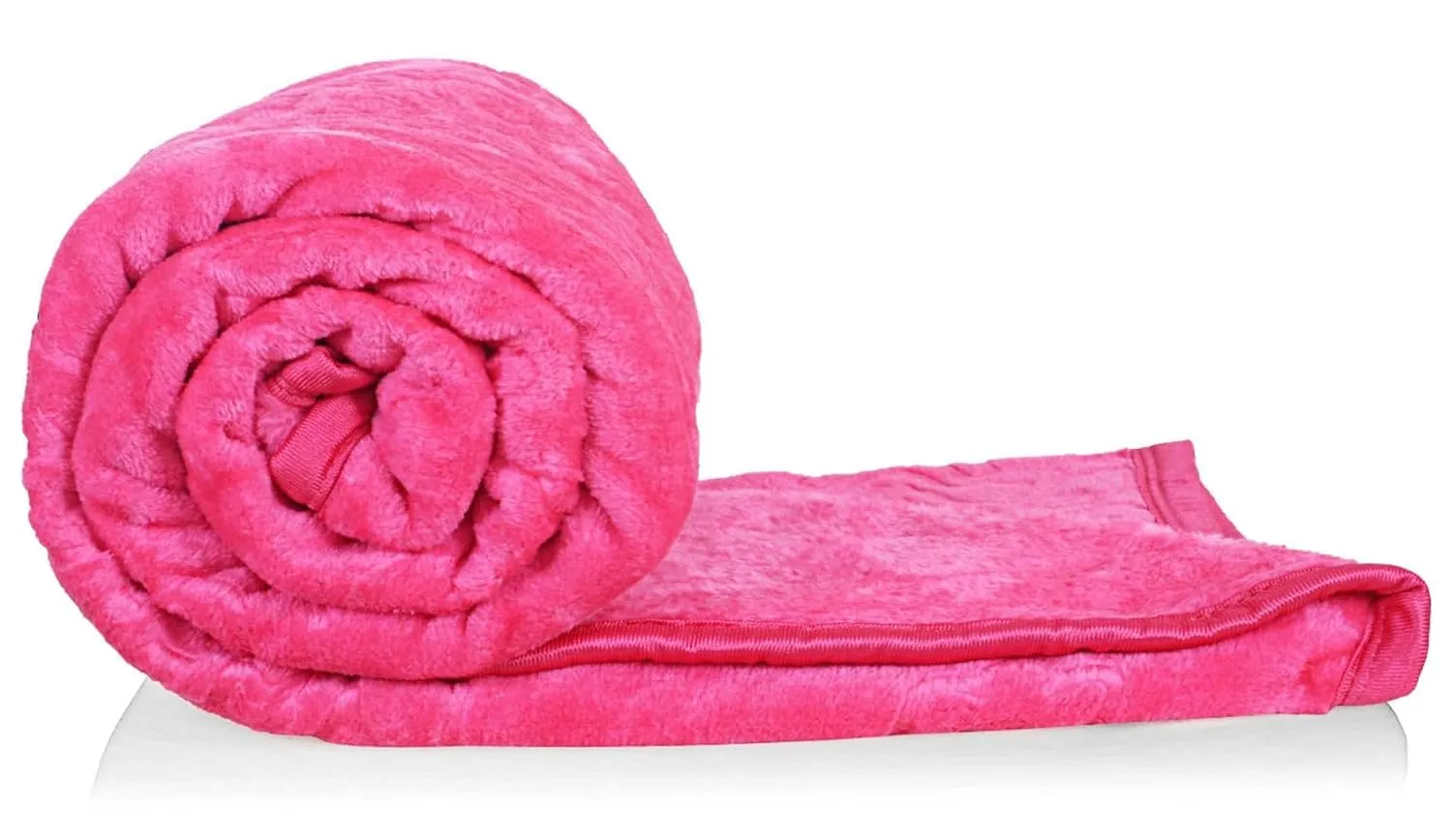 COMFORT PLANET 500 TC Mink Floral Embossed Super Soft Heavy Bed Velvet for Winter Blanket Quilt Rajai (Pink, Single Bed - 85x60 Inch)