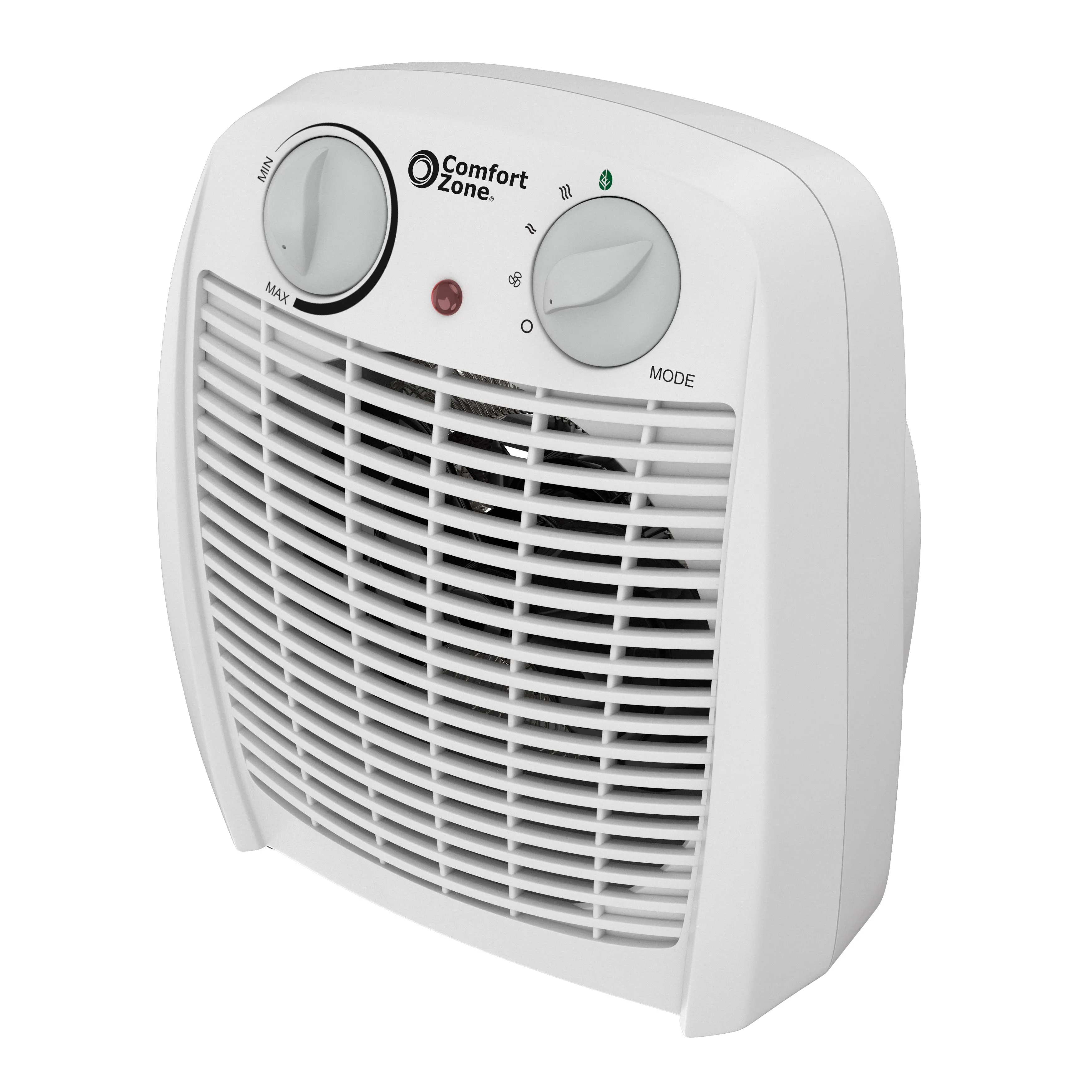 Comfort Zone Energy Save Fan-Forced Heater in White & Black