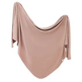 Copper Pearl Solid Knit Swaddle Blanket - Pecan