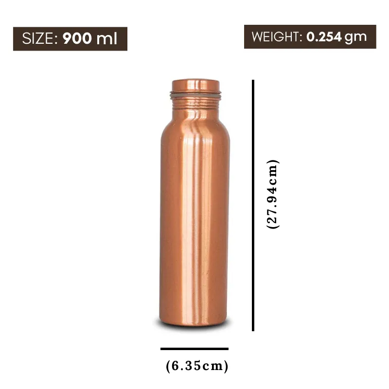 Copper Water Bottle - Vintage - 900ml