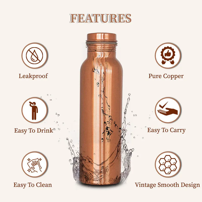 Copper Water Bottle - Vintage - 900ml