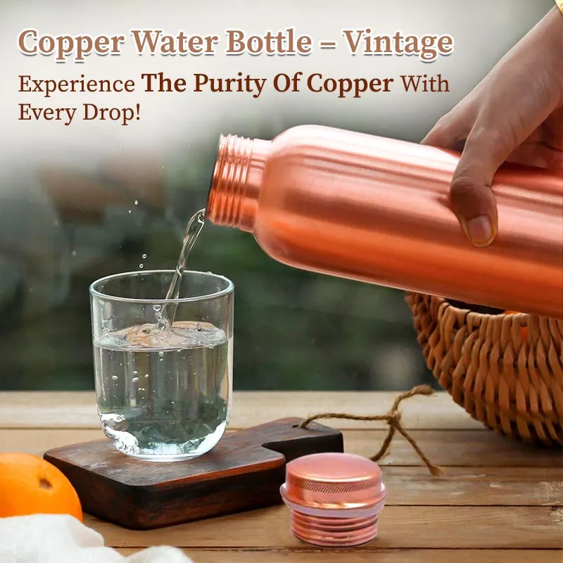 Copper Water Bottle - Vintage - 900ml