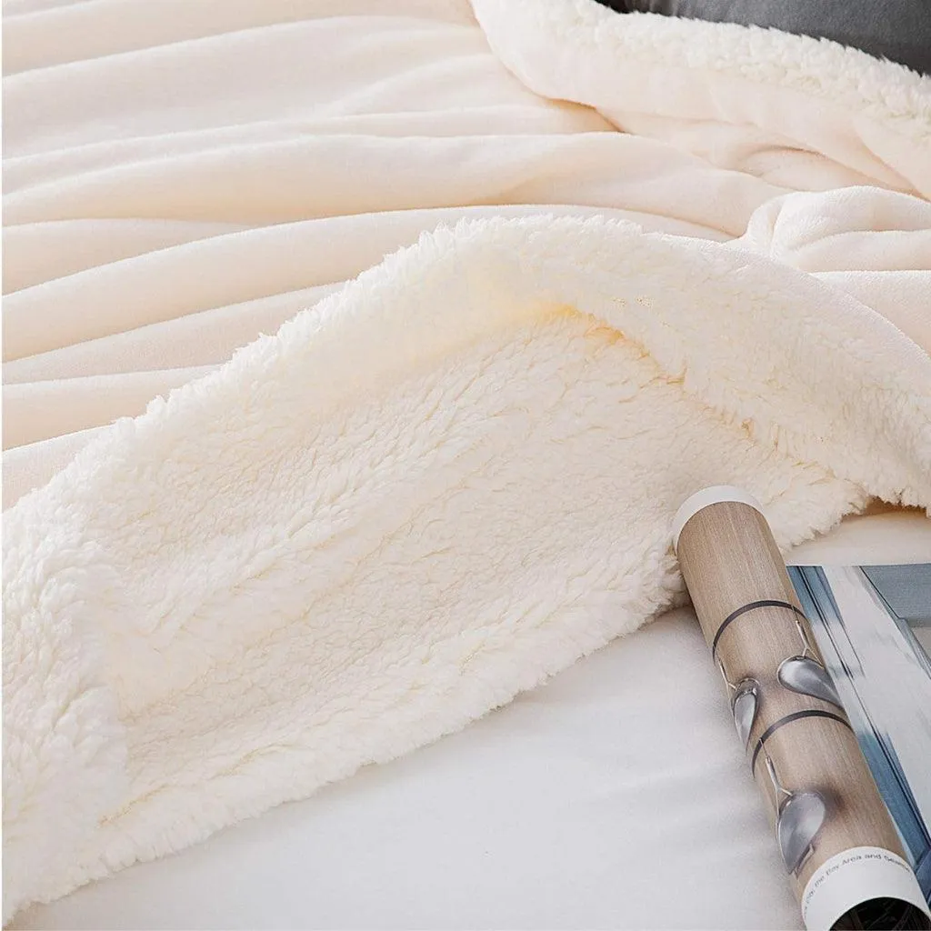 Cream Sherpa Blanket /Throw