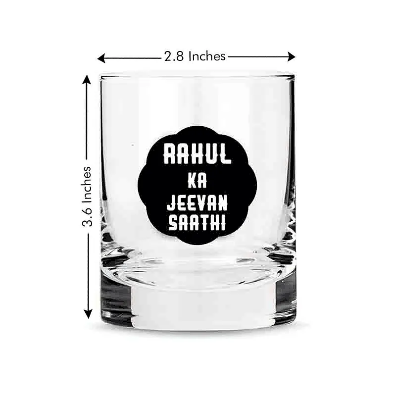 Custom Whiskey Glass Return-Gift - Wedding Gift - Jeevan Saathi