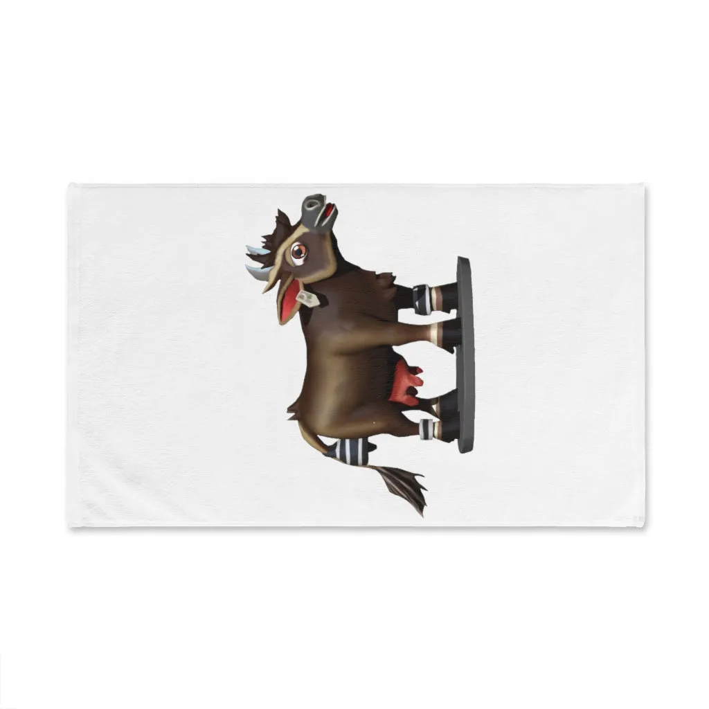 Dark Brown Cow Hand Towel