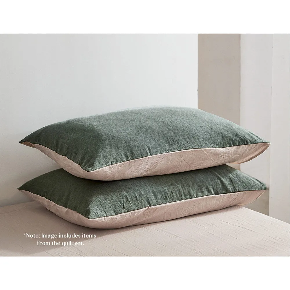 Deluxe Sheet Set Cotton Sheets King Green Beige