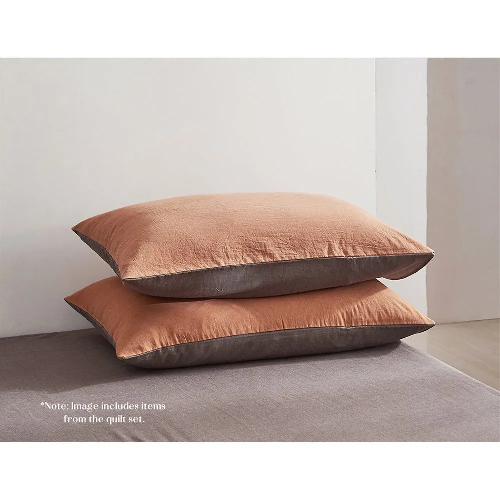 Deluxe Sheet Set Cotton Sheets Single Orange Brown