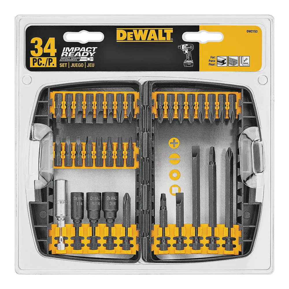 DeWALT DW2153 Screwdriver Bit Set, HCS, Black Oxide