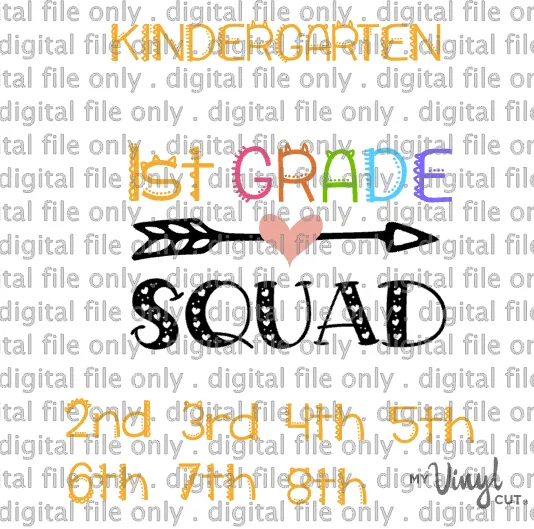 Digital File Grade Squad Kindergarten through 8th grade