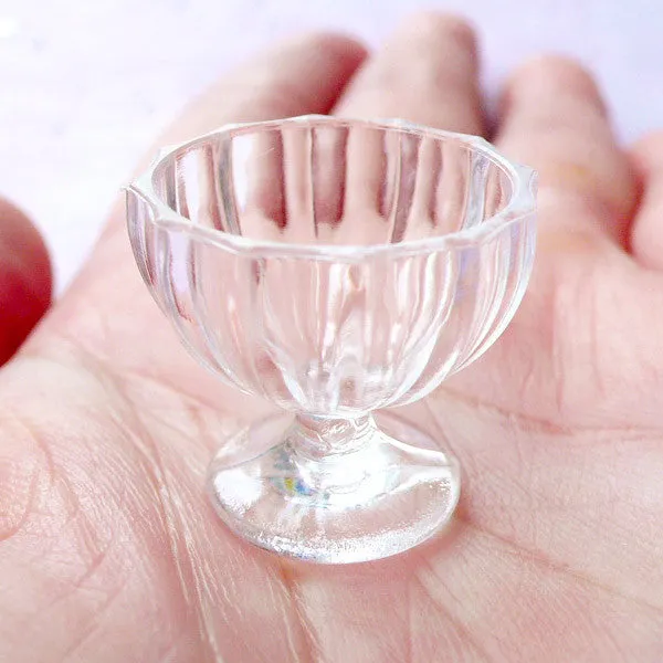 Dollhouse Parfait Cup | Miniature Sundae Cups | Doll House Wine Glass (Set of 7 pcs)