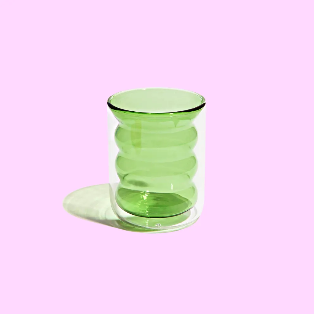 Double Wall Groovy Cup - green