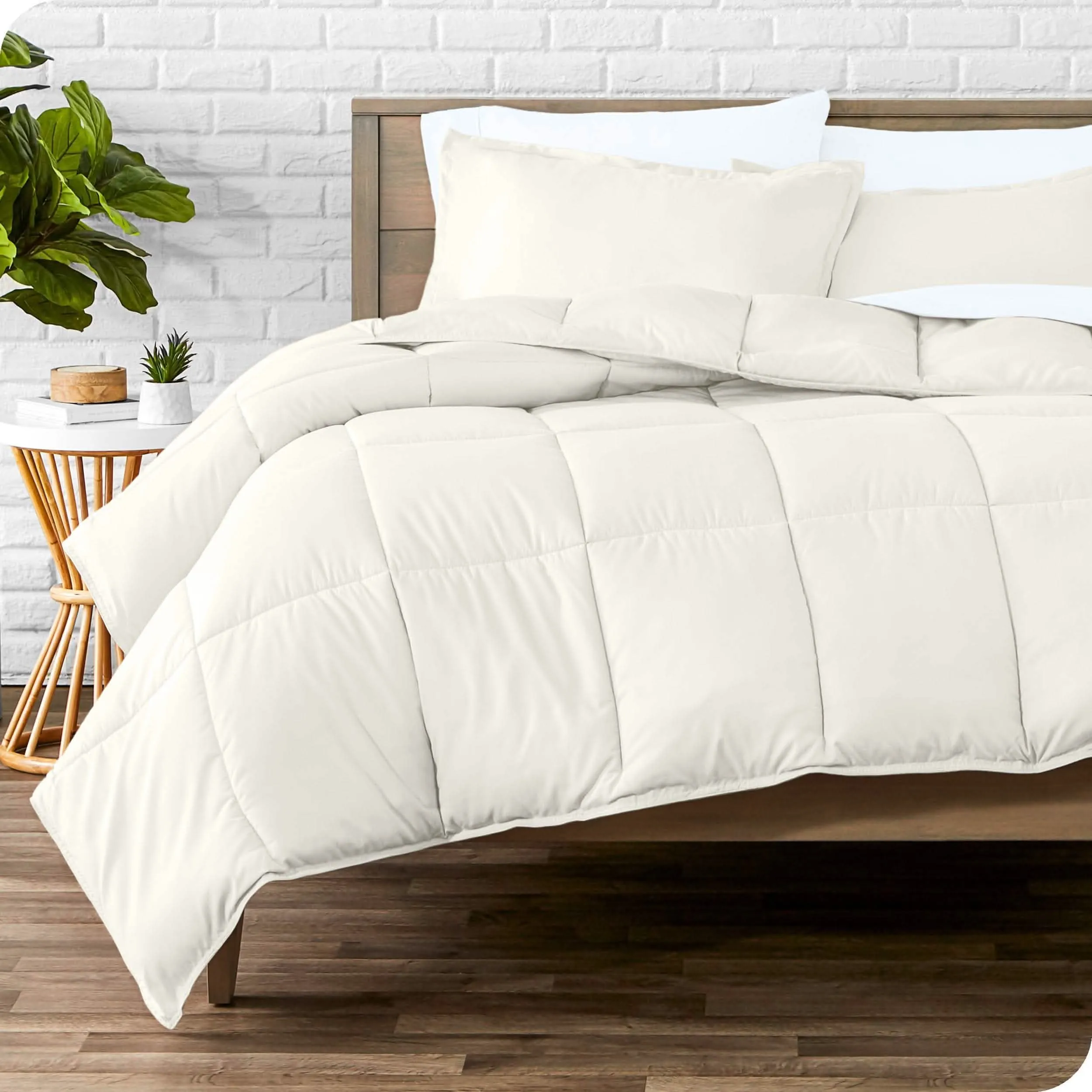 Down Alternative Box Stitch Comforter Set - Oversized Queen