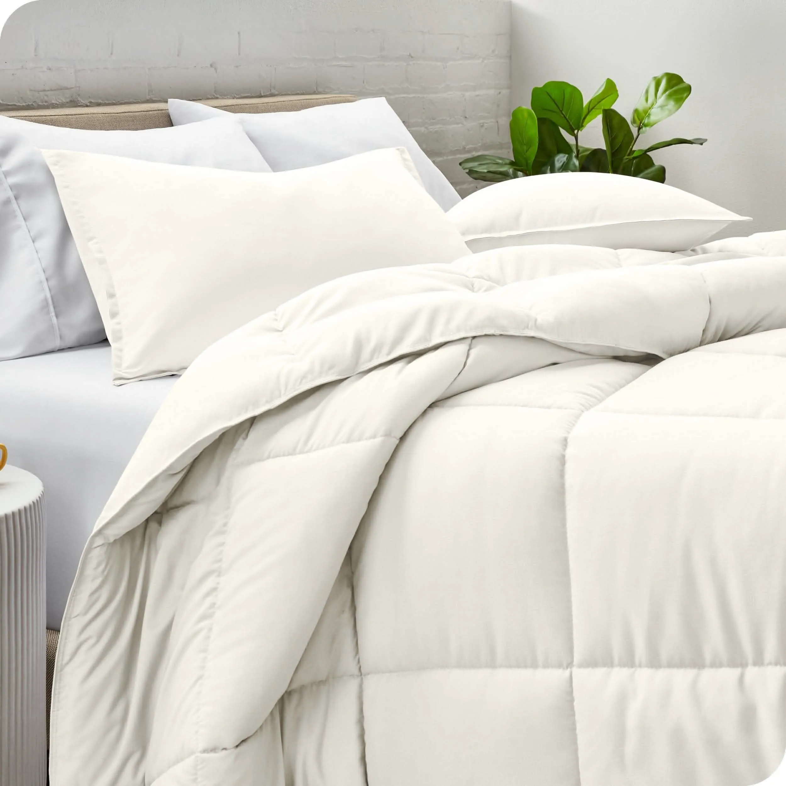 Down Alternative Box Stitch Comforter Set - Oversized Queen