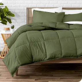 Down Alternative Box Stitch Comforter Set - Oversized Queen