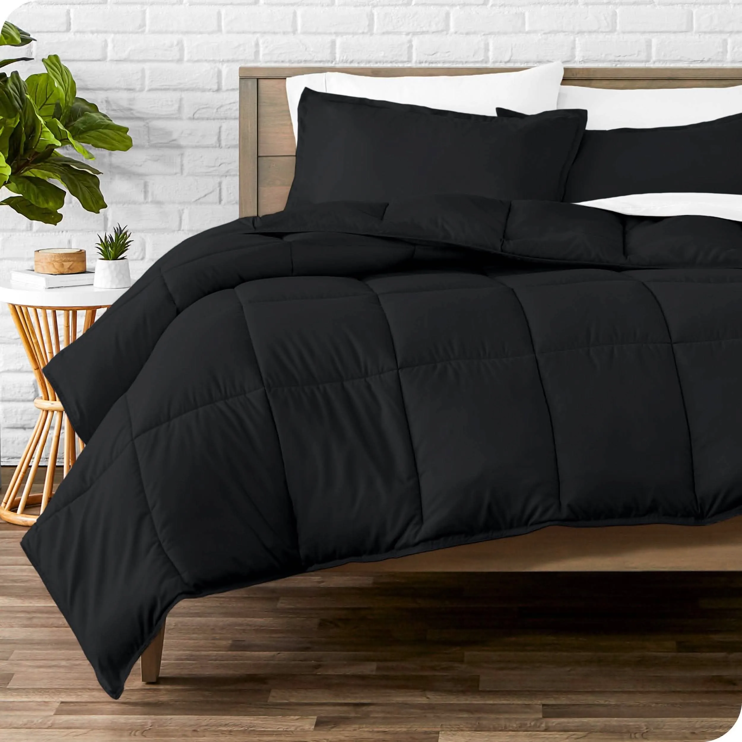 Down Alternative Box Stitch Comforter Set - Oversized Queen