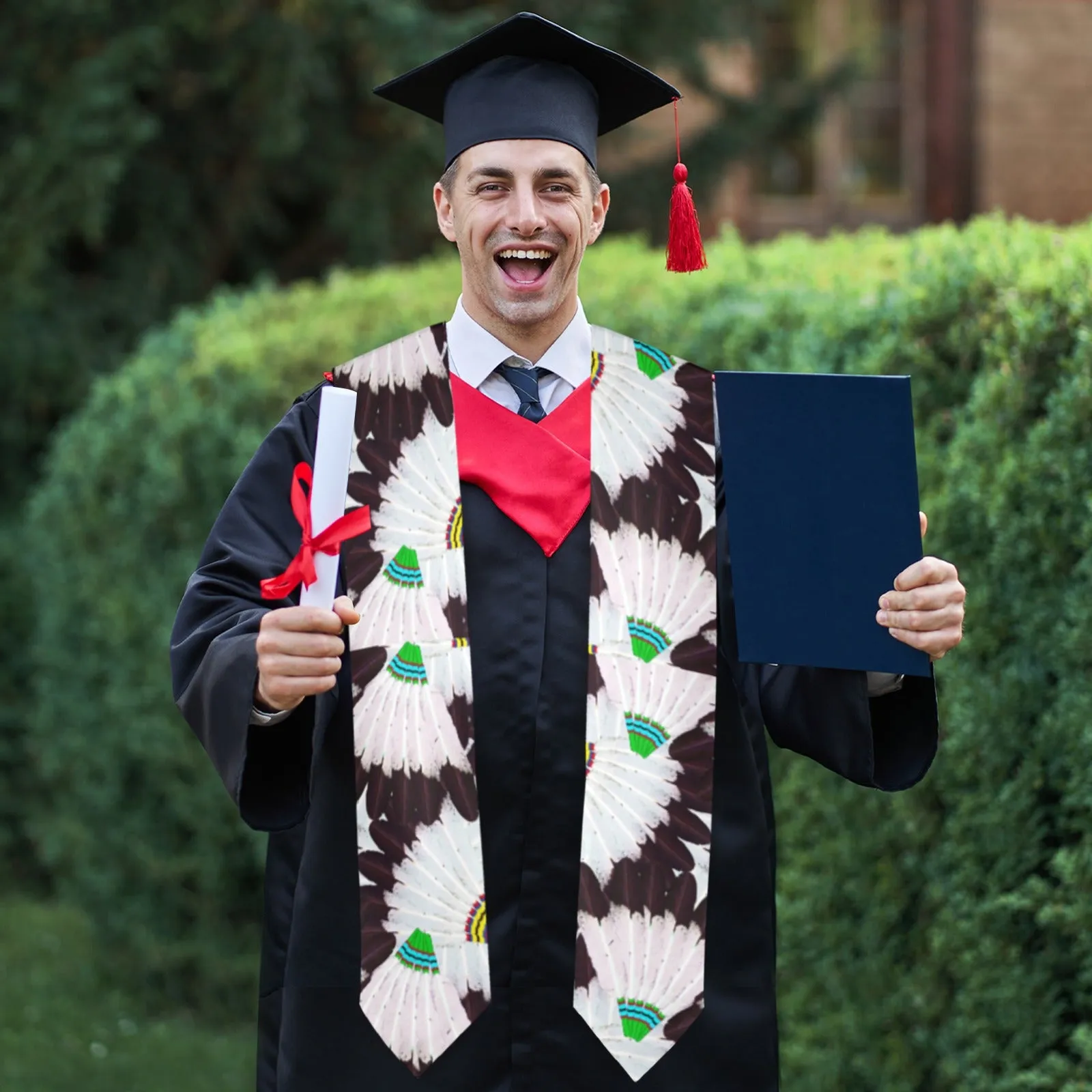 Eagle Feather Fans Graduation Stole