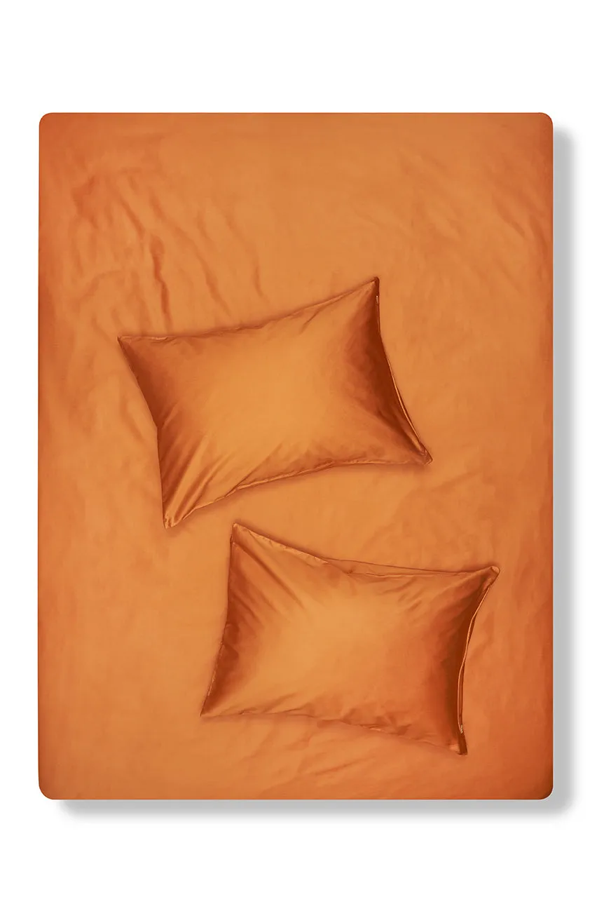 Egyptian Cotton Sateen Bedding in Amber Color