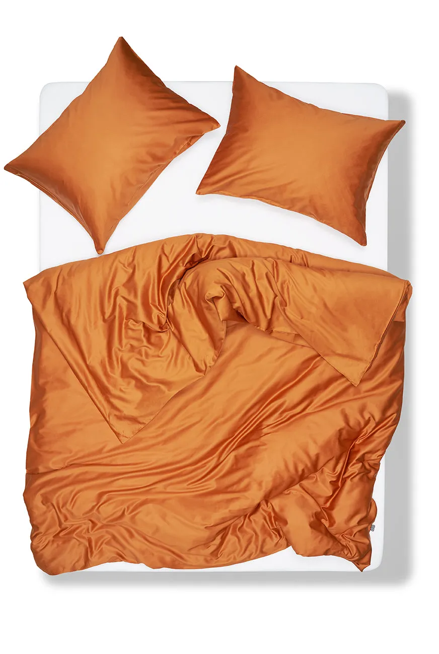 Egyptian Cotton Sateen Bedding in Amber Color