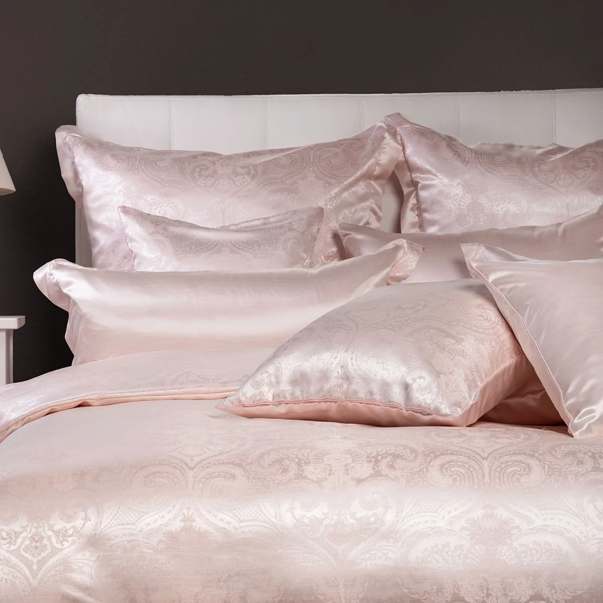 Ela Rose Pink Pure Mulberry Silk Complete Bed Set