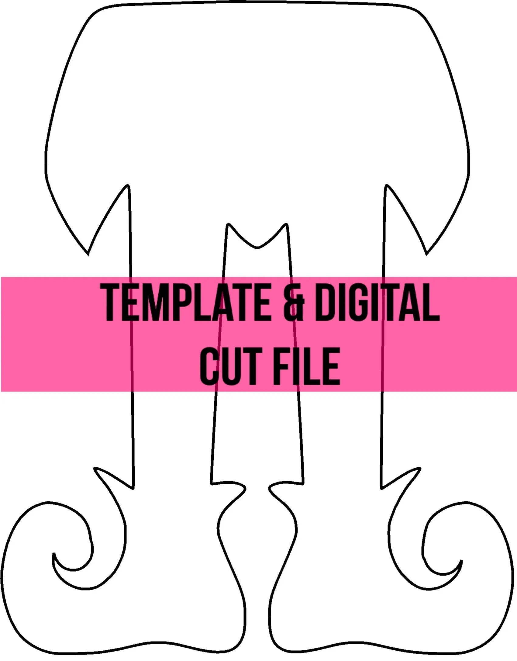 Elf Feet Template & Digital Cut File