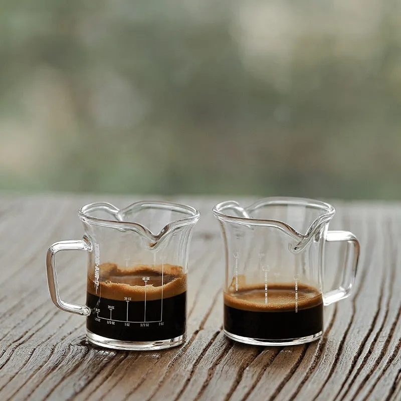 Espresso Glass Measuring Cup Ounce Measure Double Spouts Coffee Cup