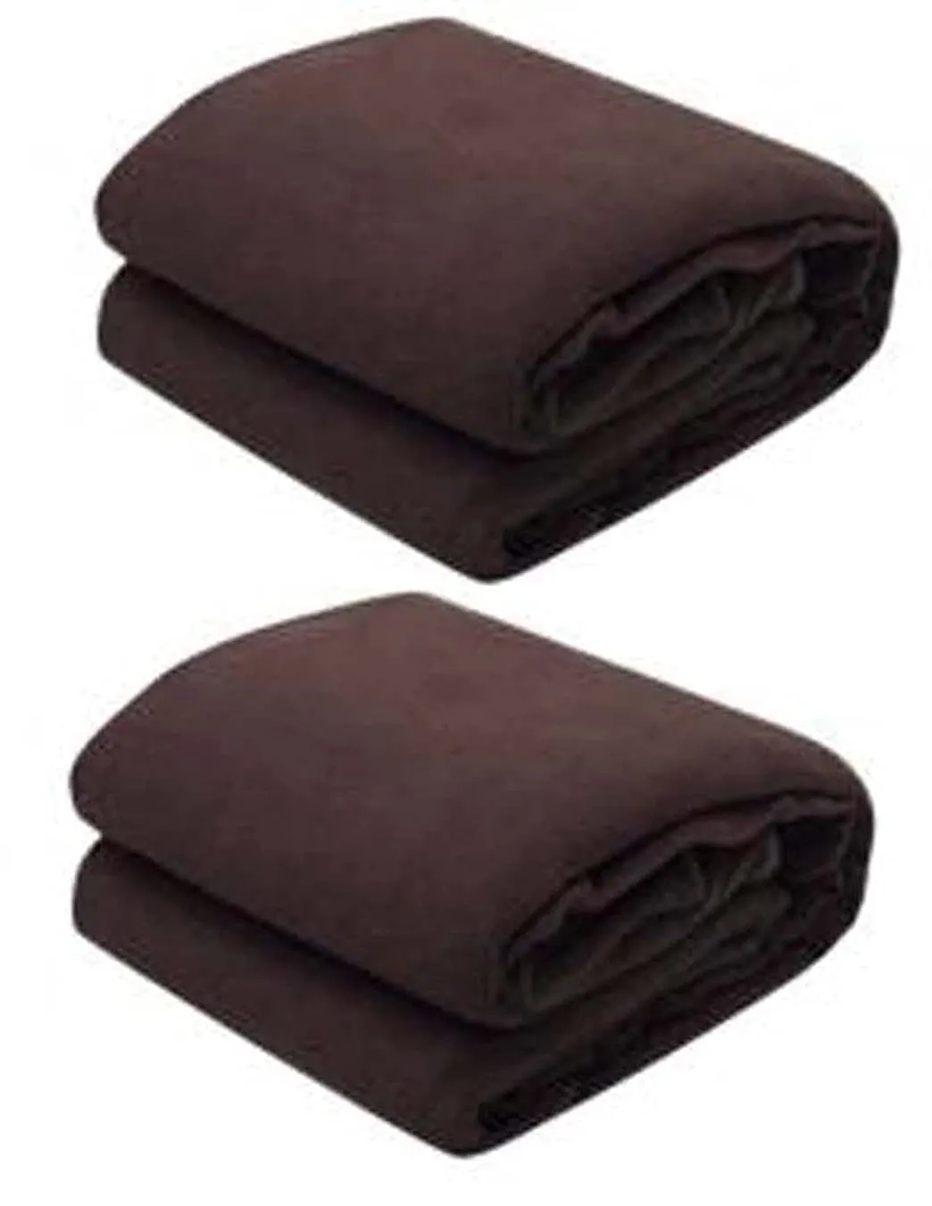 EVOLIFE All Season Polyester Micromink Summer AC Blanket Super Soft Polar Fleece Plain Single Bed Blanket |AC Dohar|Comforter| (Single) (Set of 2) (Brown) (Brown)