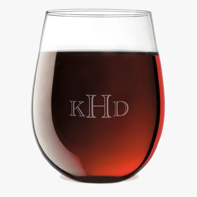 Exclusive Sale | Customized Initial Stemless Mini Wine Glass 5.5 Oz