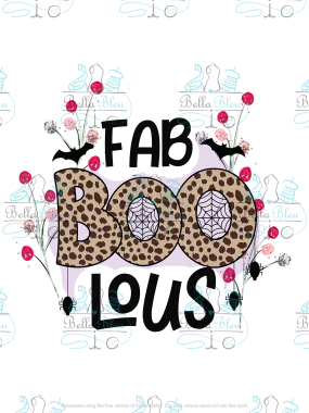 Fab BOO Lous Halloween Sublimation pgn file