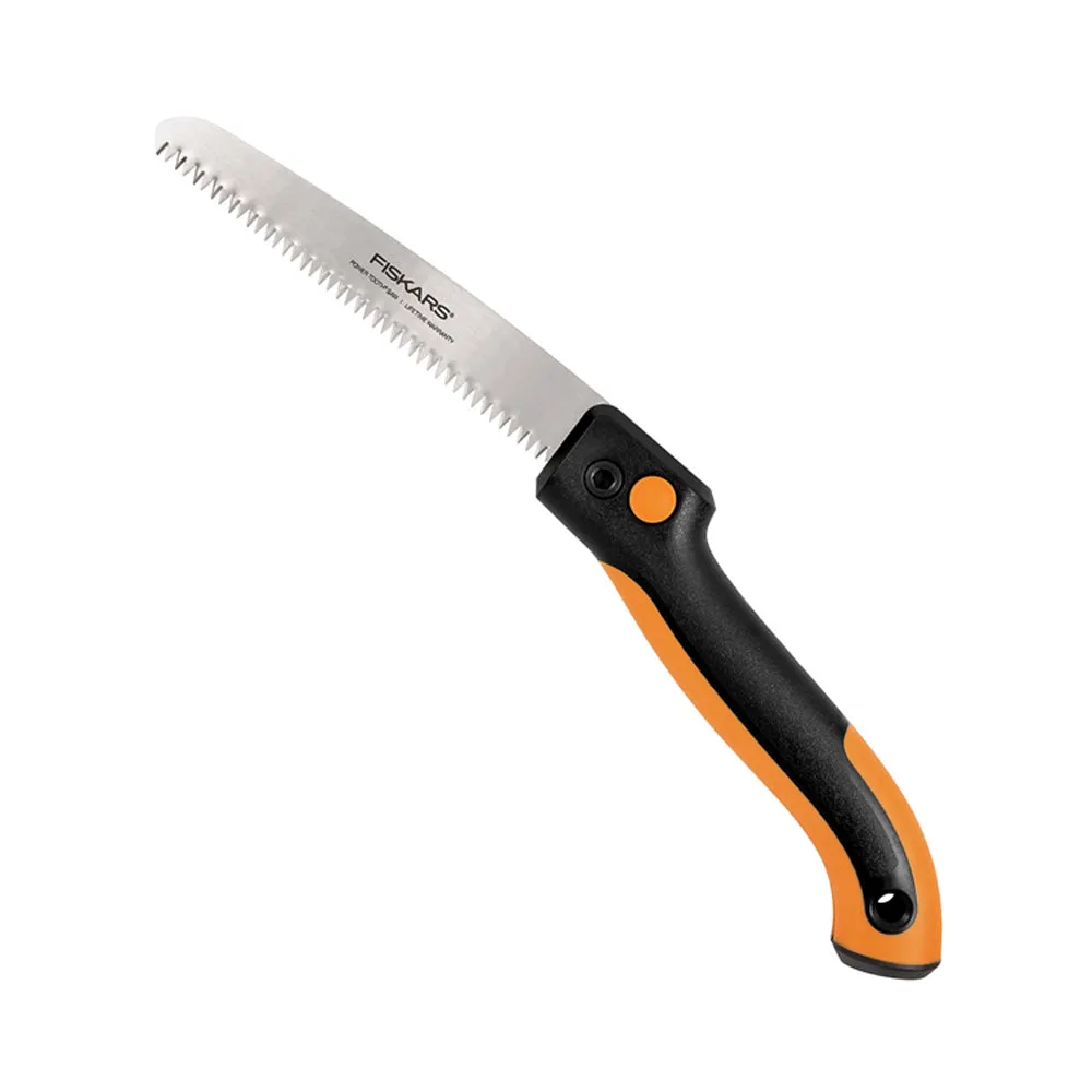 FISKARS 390680-1001 Pruning Saw, Steel Blade, 7 in Blade, Resin Handle, Soft-Grip Handle, 21-1/2 in OAL