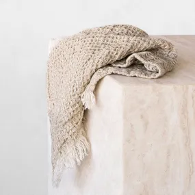 Flocca Linen Face Towel - Sable