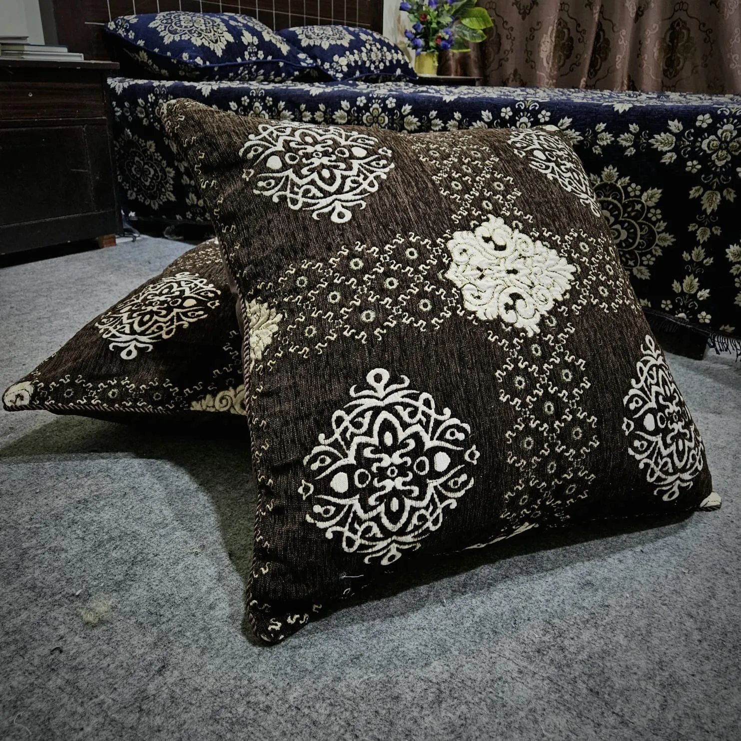 Floor Cushion Cover 2Pcs Set