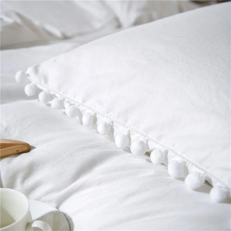 Furball Tassel Duvet Cover Set