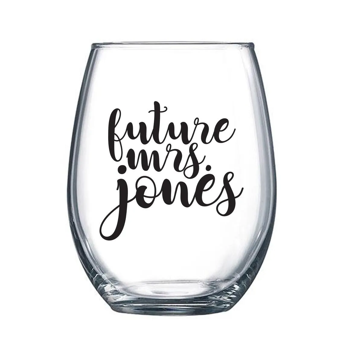 Future Mrs. Stemless Wine Glass