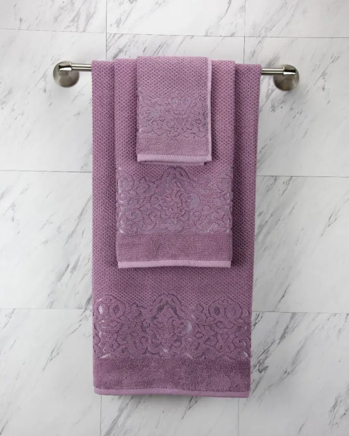 Galata Turkish Cotton Washcloth Damson