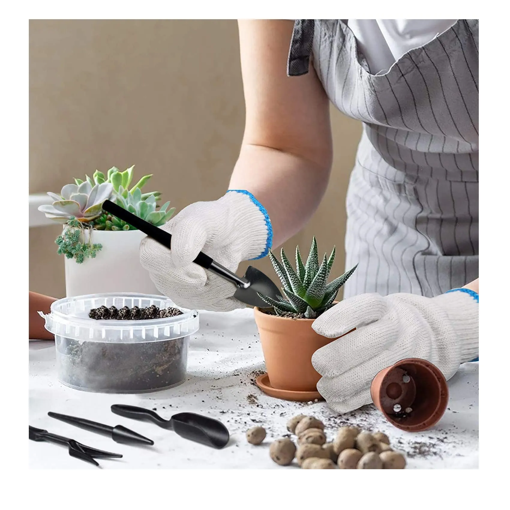 Godehone Succulent Tools | 13 Pieces | Color Black