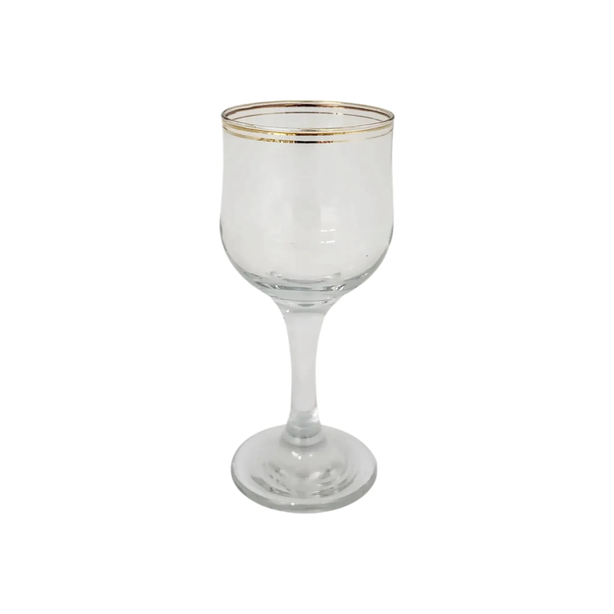 Gold Rim Glass Tumbler 200ml White Wine 6pack