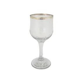 Gold Rim Glass Tumbler 200ml White Wine 6pack