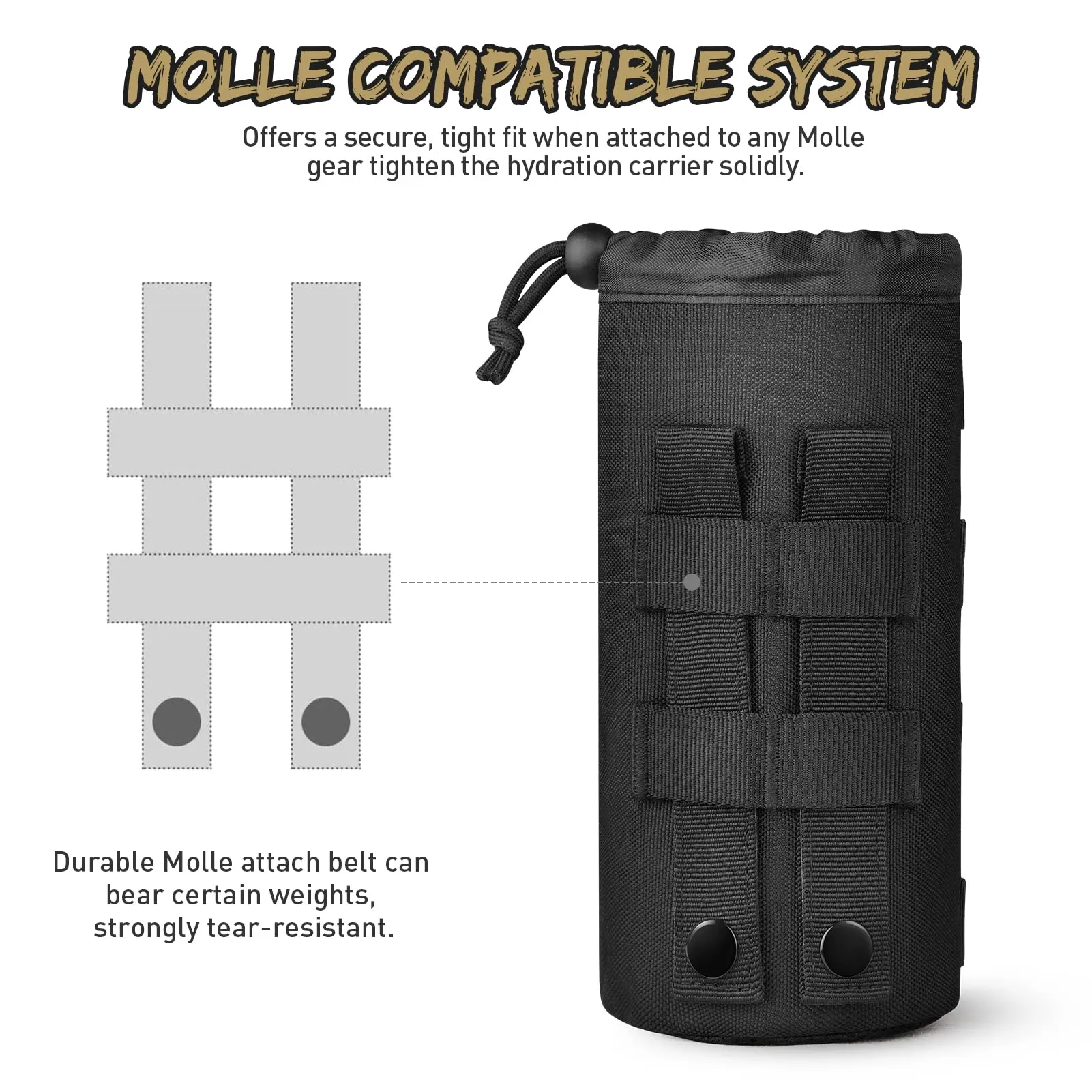 Gonex Tactical Military MOLLE Water Bottle Pouch