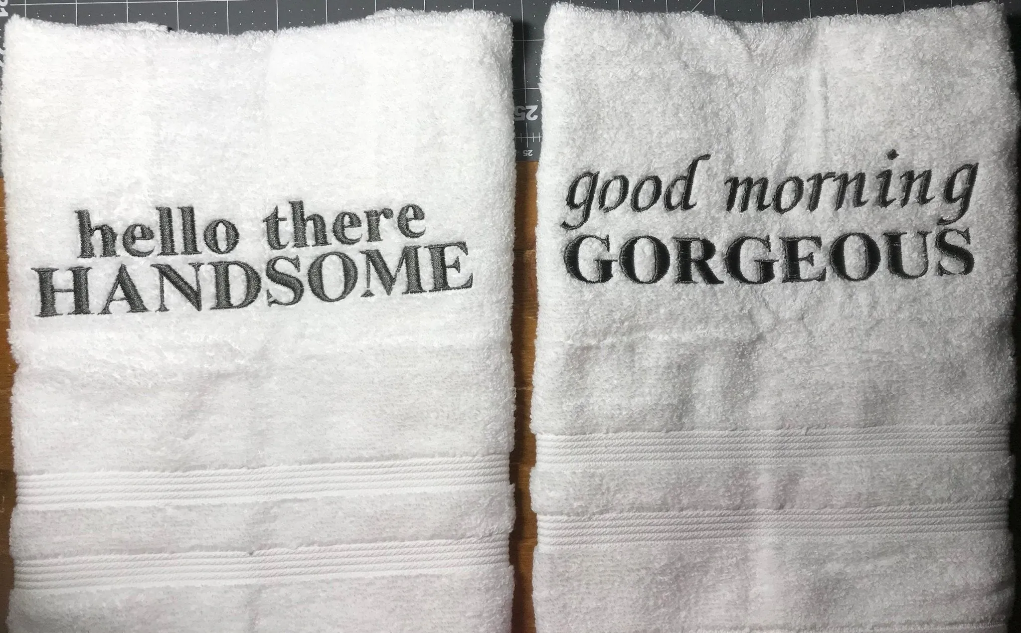 Gorgeous Handsome Bathroom Towel Set, Wedding Anniversary Gifts,Bath Decor