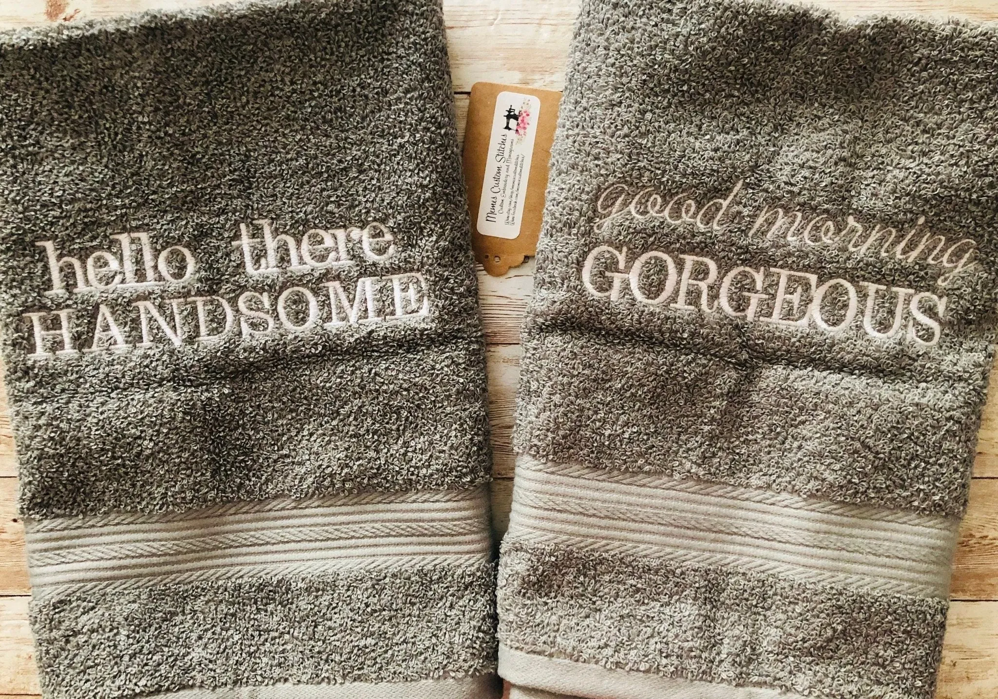 Gorgeous Handsome Bathroom Towel Set, Wedding Anniversary Gifts,Bath Decor