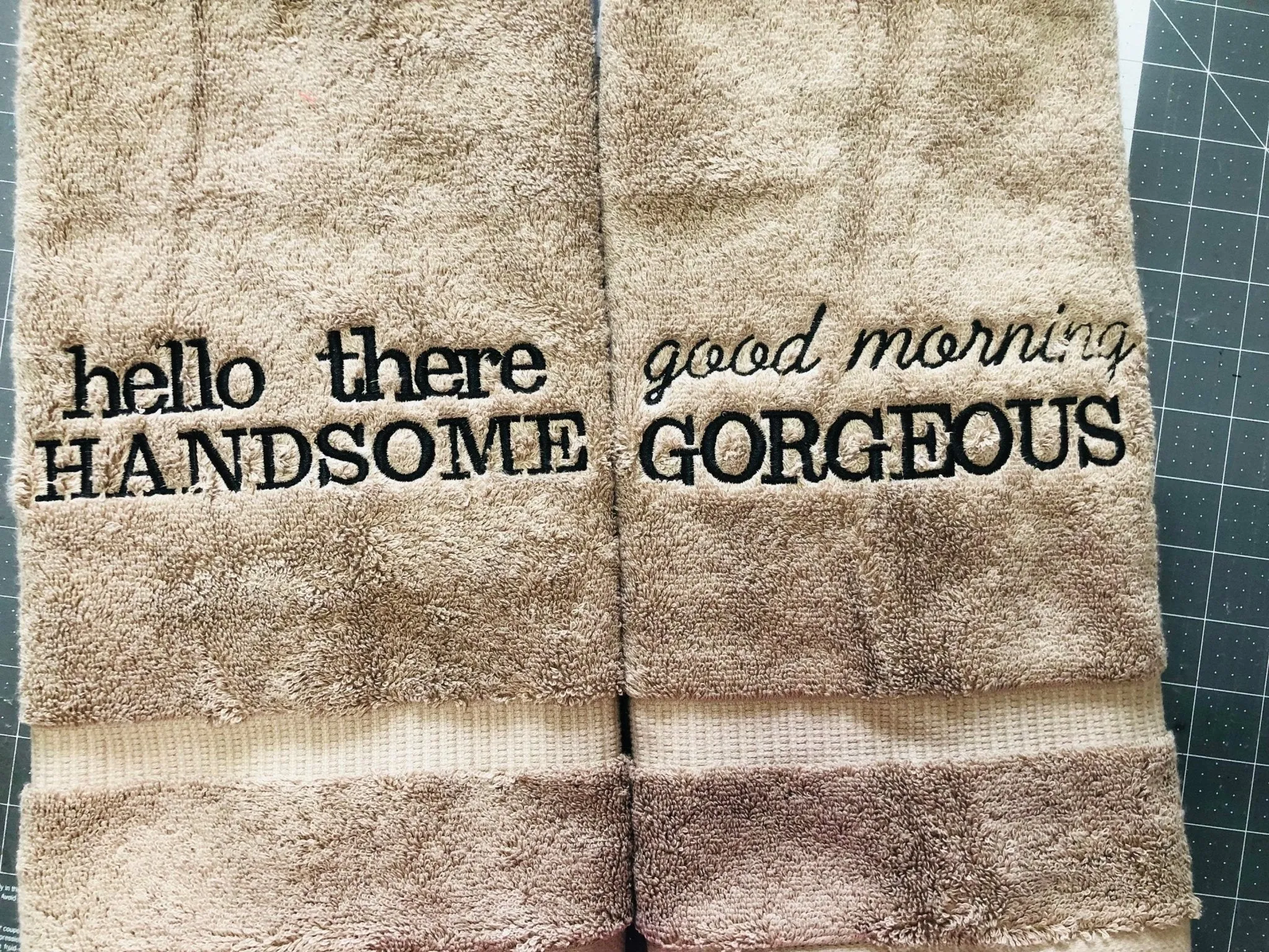 Gorgeous Handsome Bathroom Towel Set, Wedding Anniversary Gifts,Bath Decor