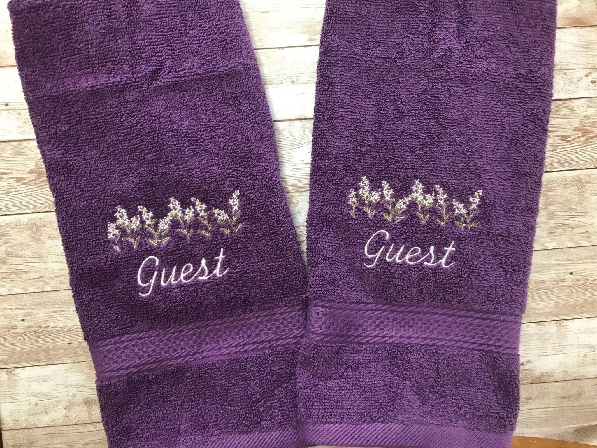 Guest Flower Towel Sets Bath Decor, Housewarming Gifts, Salon Spa Towels