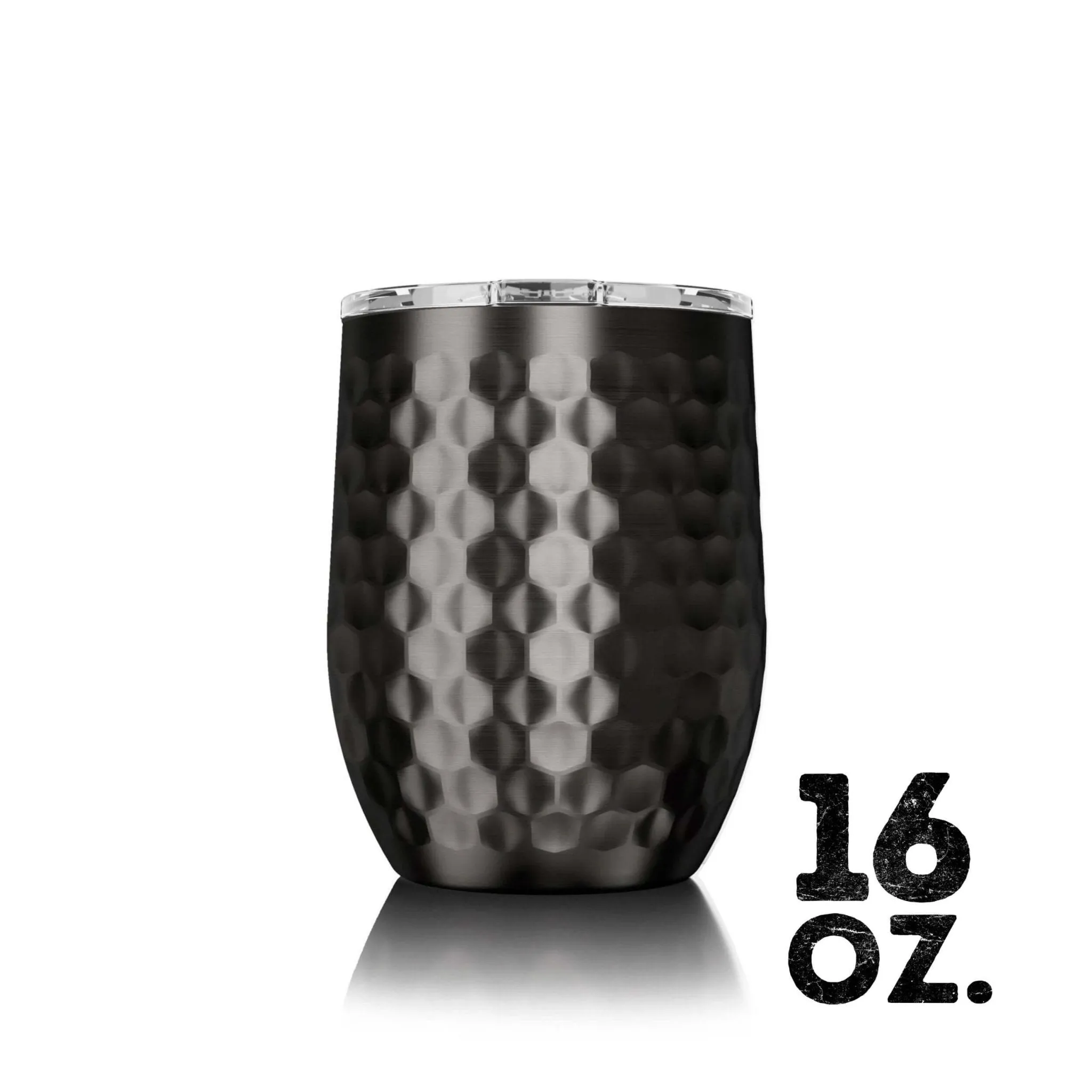 Hammered Gunmetal 16 oz. Stemless