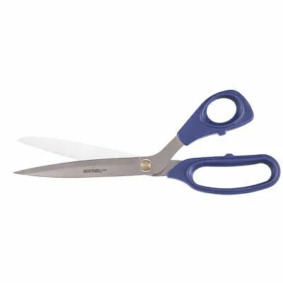 Heritage Cutlery 7312 12'' SS Bent Trimmer / Extra Large Plastic Ambidextrous