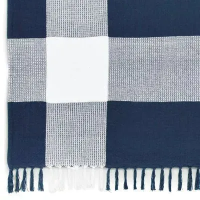 Highland 80286GSW Gibralter Sea/White Throw Blanket